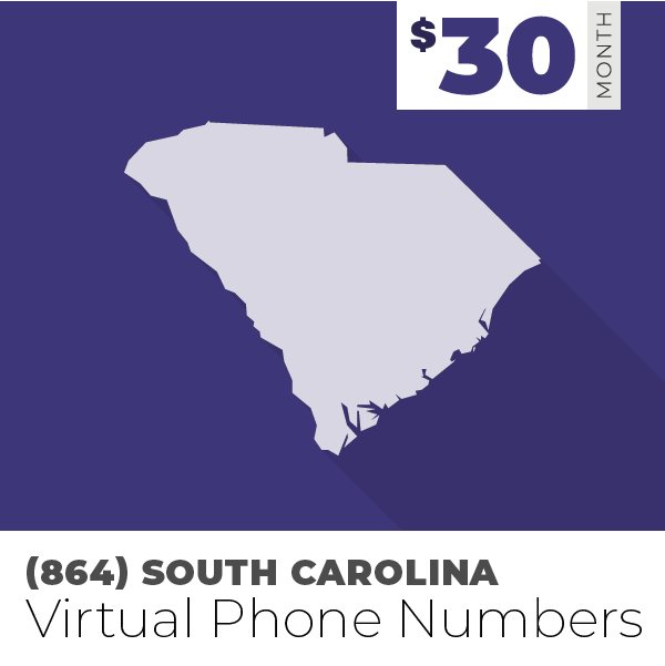  864 Area Code Phone Numbers For Business 30 Month